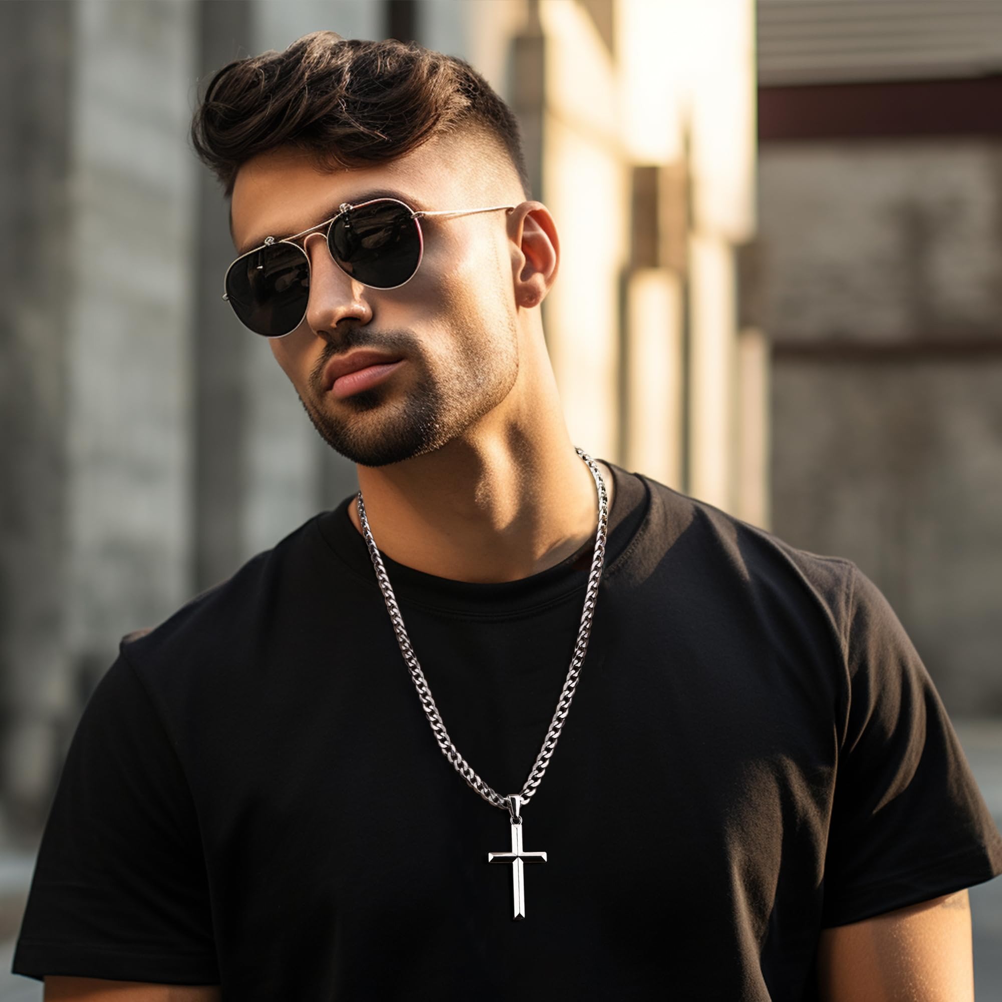 Naszyjnik Krzyż ze Srebra Prób – 925 Sterling Silver Chain Necklace Men recenzja i cena