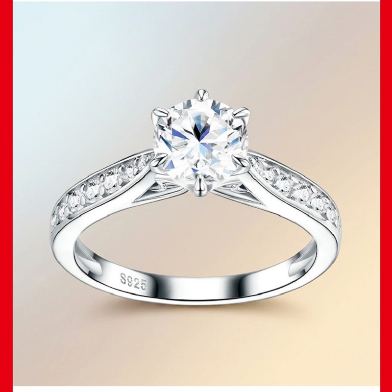 Apaison Luksusowy Pierścionek  – Moissanite Engagement Ring 1 Carat recenzja i cena
