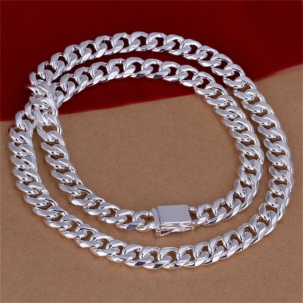 20-24 cali 925 srebro klasyczn – 925 Sterling Silver Chain Necklace Men recenzja i cena