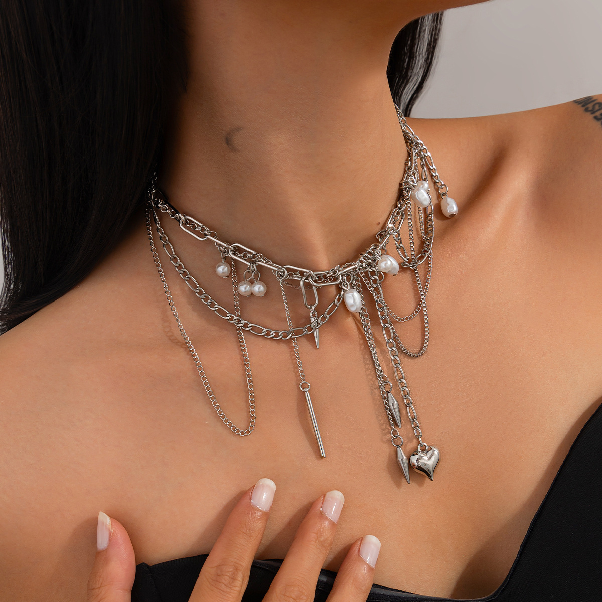 Naszyjniki z nieregularnych im – Pearl Choker Necklace Vintage recenzja i cena
