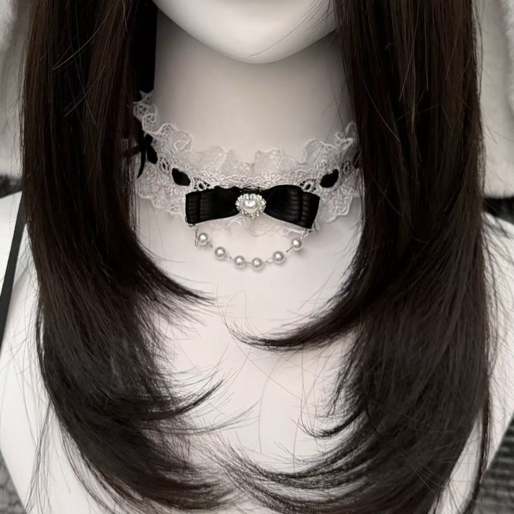 Koronkowy naszyjnik choker z k – Pearl Choker Necklace Vintage recenzja i cena
