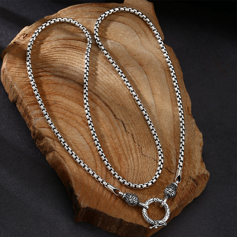 OUYADI Naszyjnik z łańcuszkiem – 925 Sterling Silver Chain Necklace Men recenzja i cena
