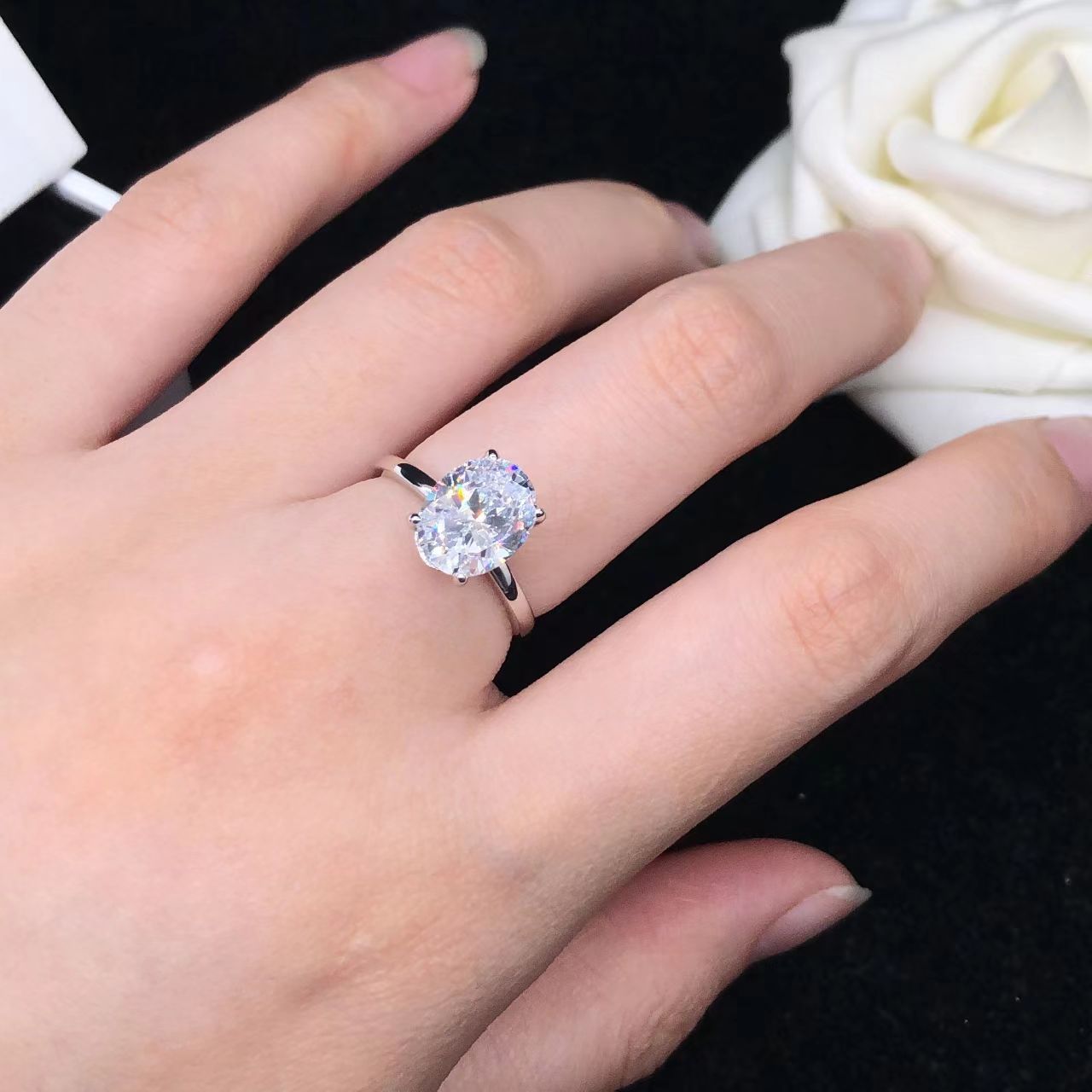 Pierścionki zaręczynowe z mois – Moissanite Engagement Ring 1 Carat recenzja i cena