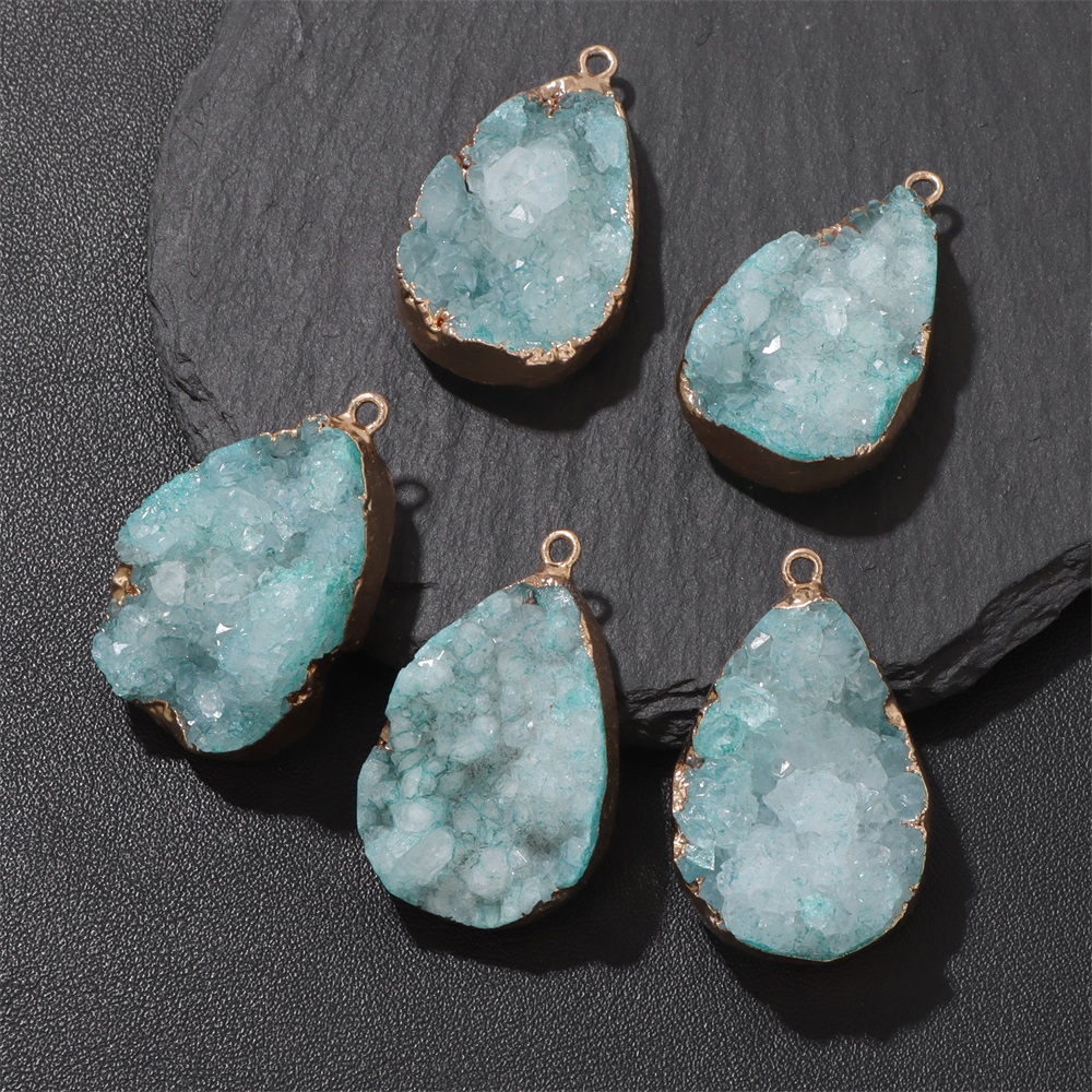1PC Naturalny agat Geode Wisio – Crystal Pendant Necklace Natural Stone recenzja i cena