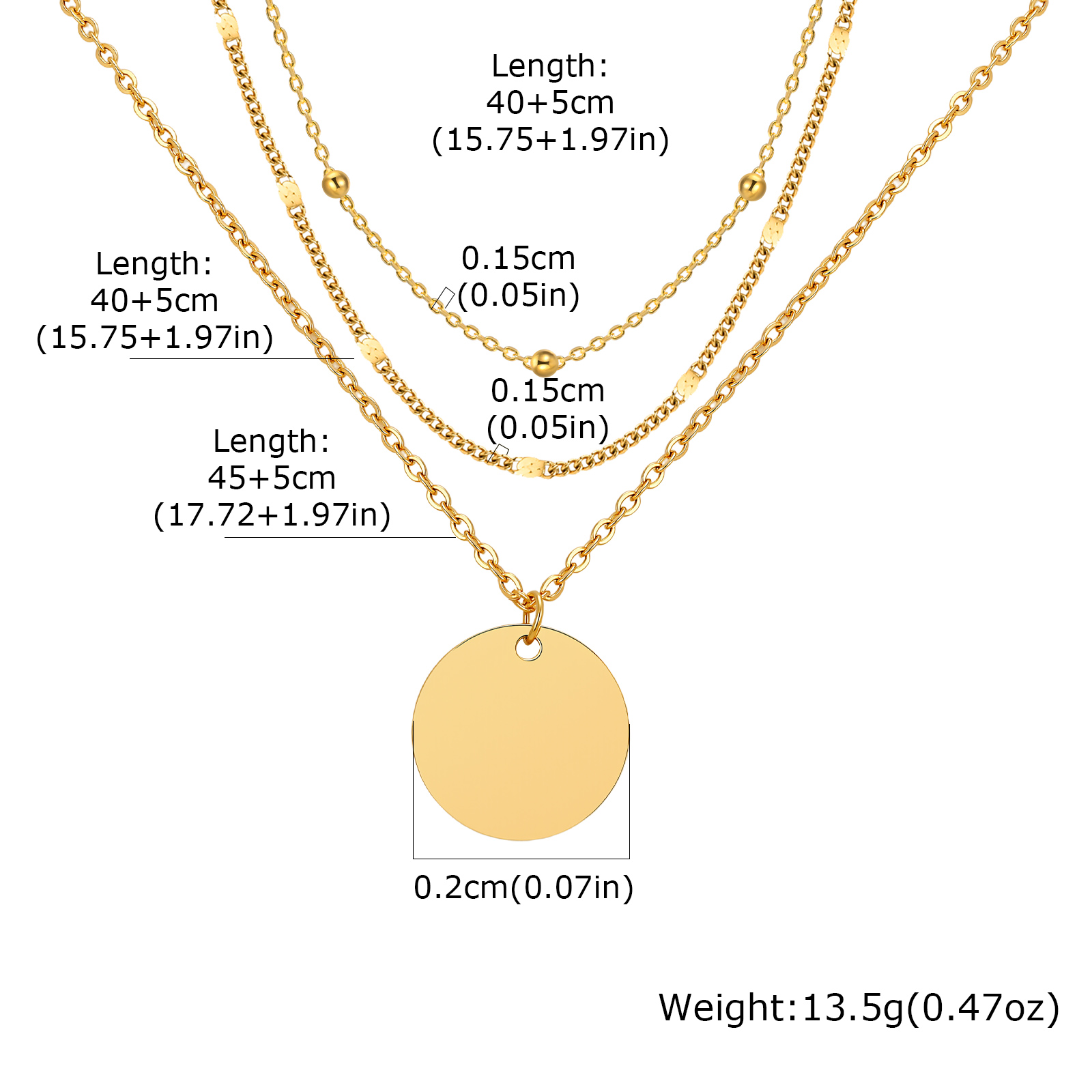 Zestaw warstwowych naszyjników – Layered Pendant Necklace Aesthetic recenzja i cena
