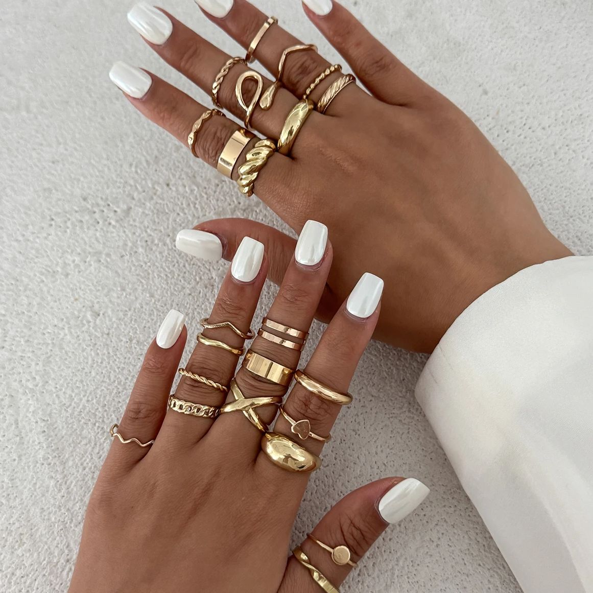 KunJoe 24 szt./zestaw Modne, n – Vintage Punk Knuckle Rings Set recenzja i cena