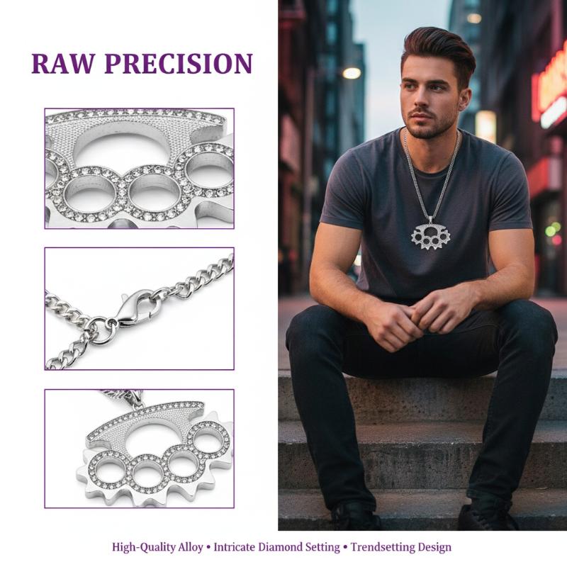 Naszyjnik ze stali nierdzewnej – Layered Pendant Necklace Aesthetic recenzja i cena