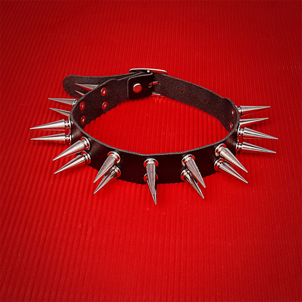 Długi kolczyk-choker z kolcami – Goth Punk Spike Choker recenzja i cena