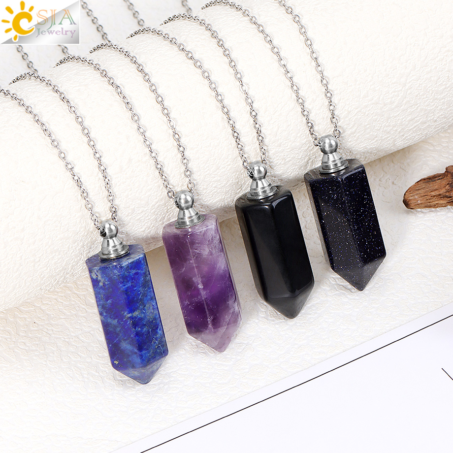 Kryształowy naszyjnik z zawies – Crystal Pendant Necklace Natural Stone recenzja i cena