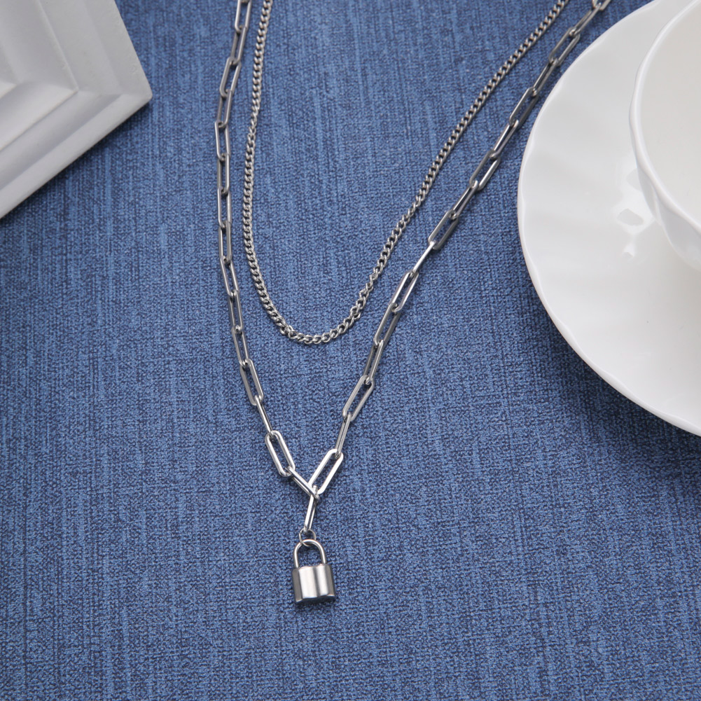 Unift Estetyczna kłódka wisior – Layered Pendant Necklace Aesthetic recenzja i cena