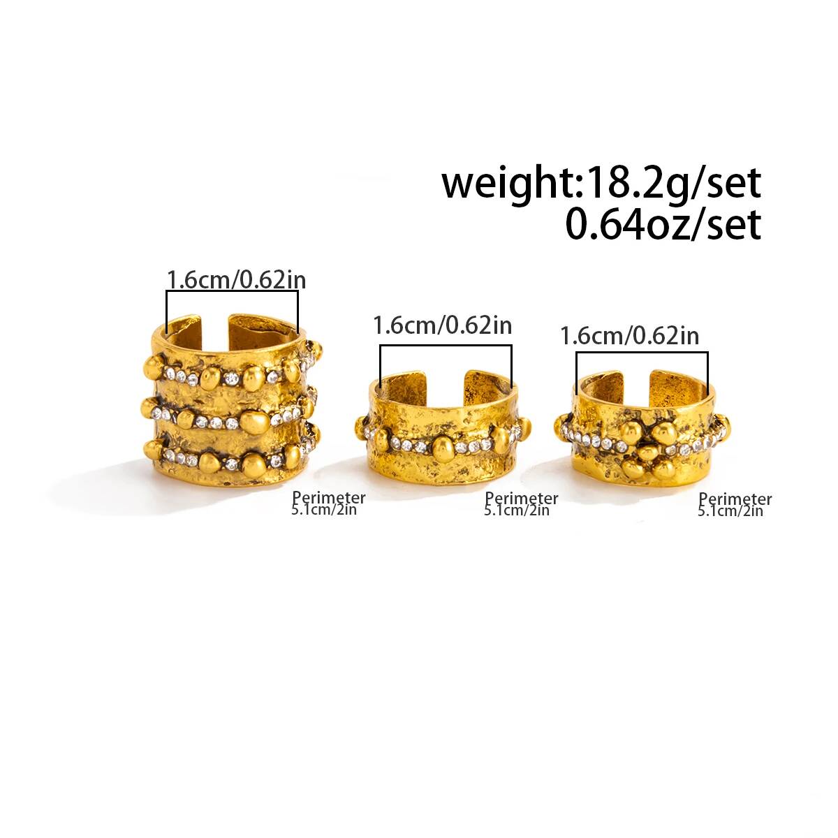 Ingemark 3 szt. Zestaw Regulow – Vintage Punk Knuckle Rings Set recenzja i cena
