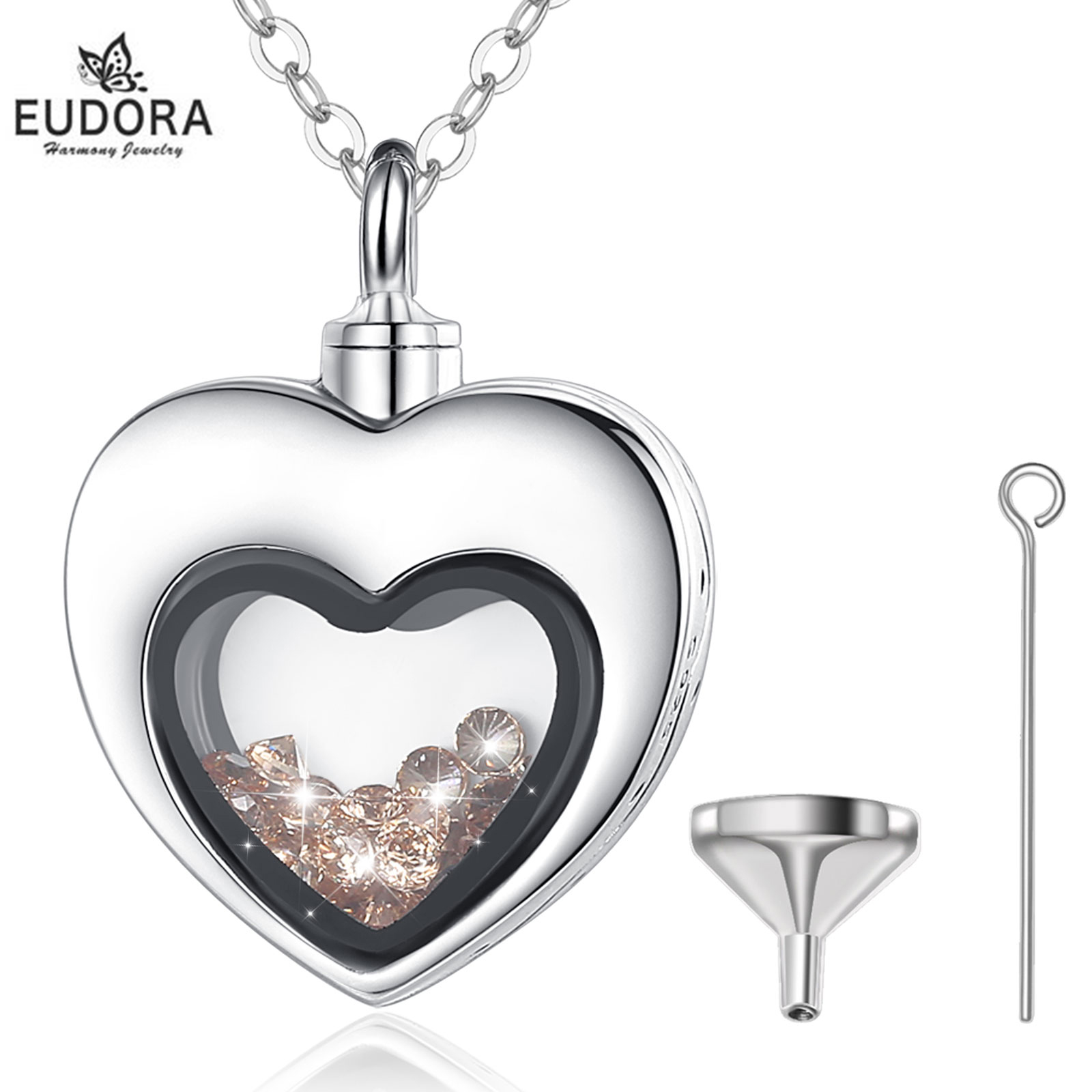 Eudora Sterling Silver Heart L – Heart Locket Necklace Photo recenzja i cena