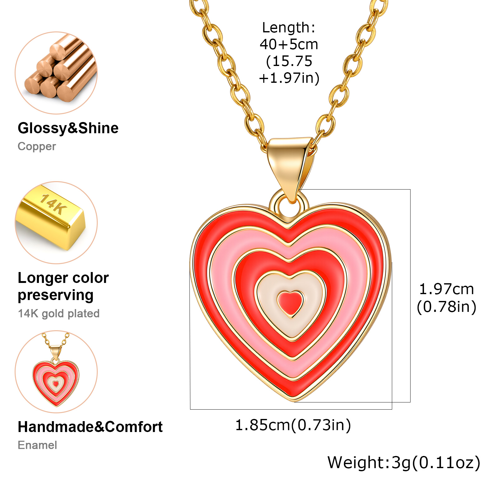 Naszyjnik z wielowarstwowym em – Layered Pendant Necklace Aesthetic recenzja i cena