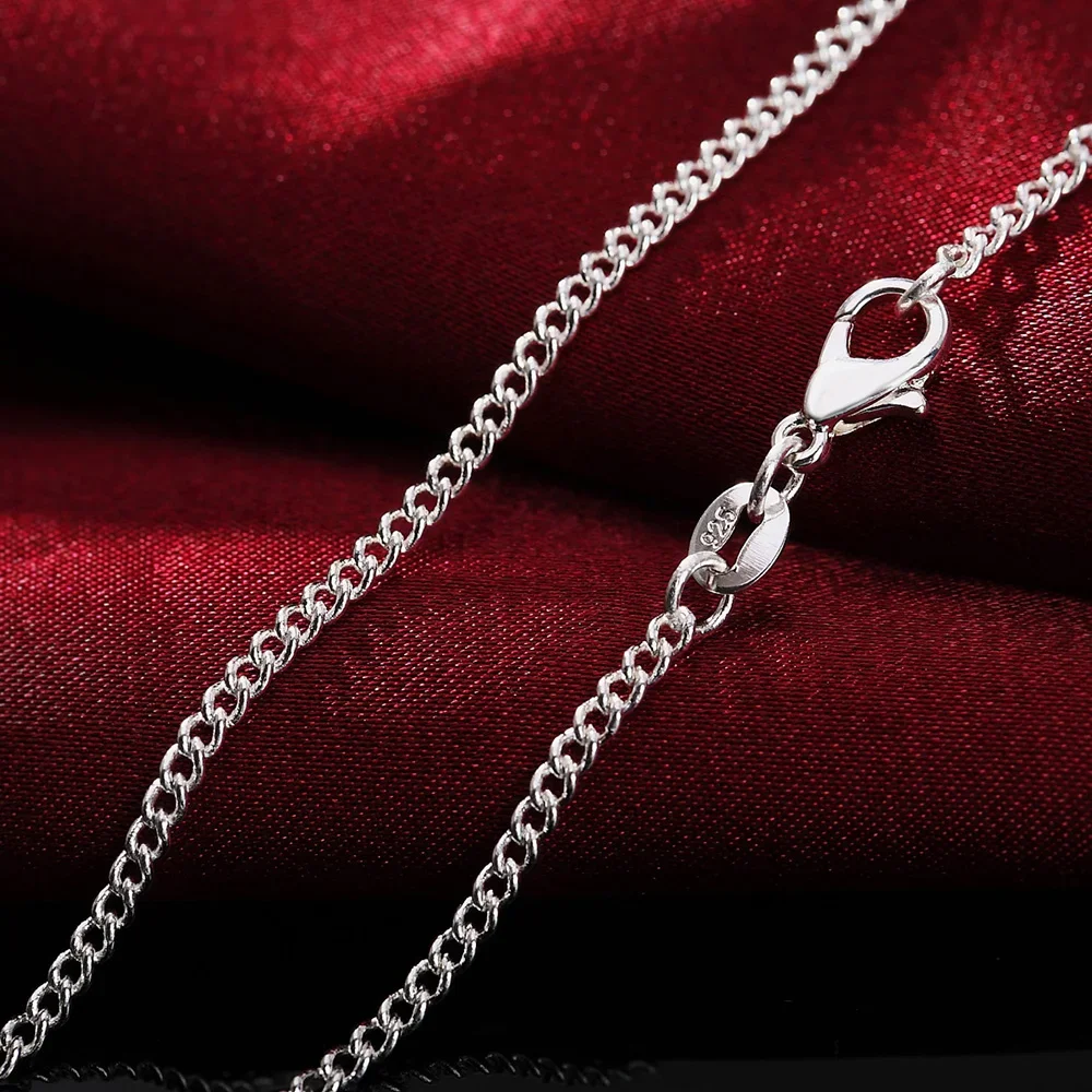 40-75cm 925 Sterling Silver Cl – 925 Sterling Silver Chain Necklace Men recenzja i cena