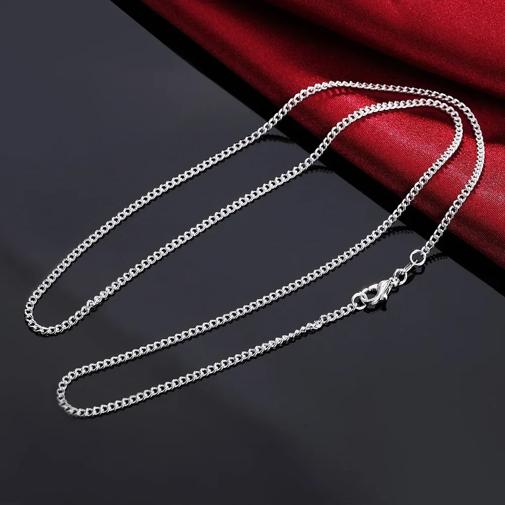 40-75cm 925 Sterling Silver Cl – 925 Sterling Silver Chain Necklace Men recenzja i cena