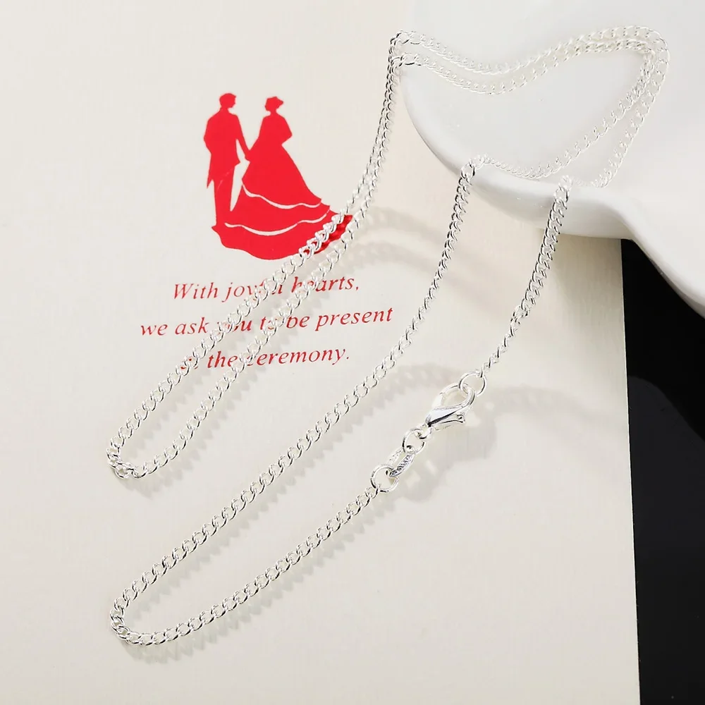 40-75cm 925 Sterling Silver Cl – 925 Sterling Silver Chain Necklace Men recenzja i cena