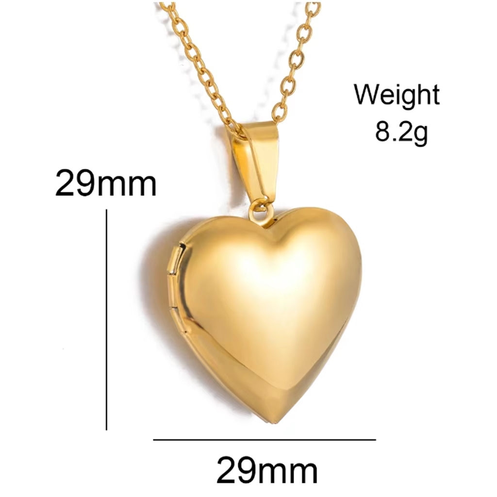 Niestandardowe spersonalizowan – Heart Locket Necklace Photo recenzja i cena