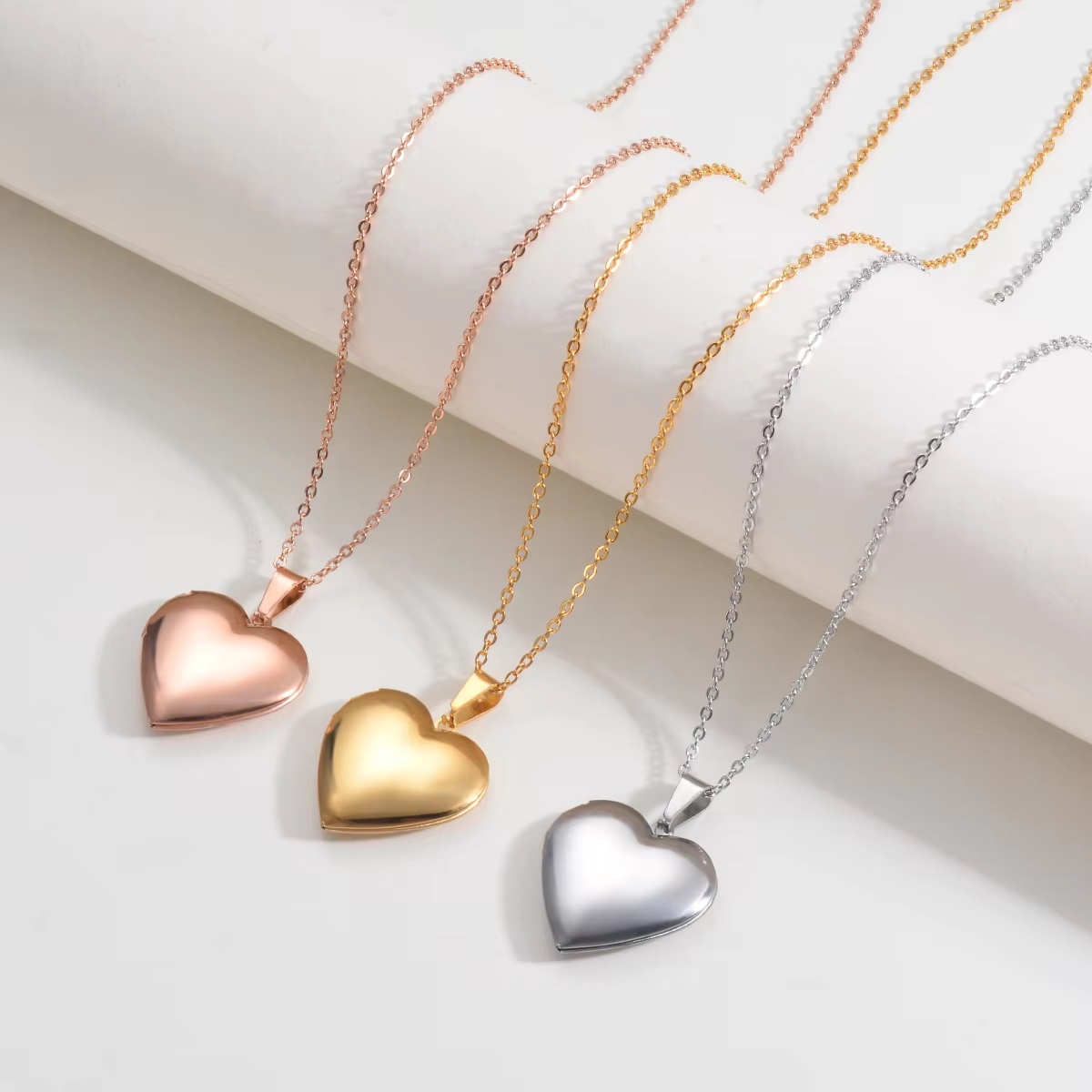 Niestandardowe spersonalizowan – Heart Locket Necklace Photo recenzja i cena