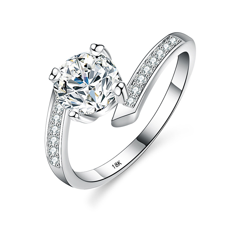 YHAMNI 18K białe złoto 1 karat – Moissanite Engagement Ring 1 Carat recenzja i cena