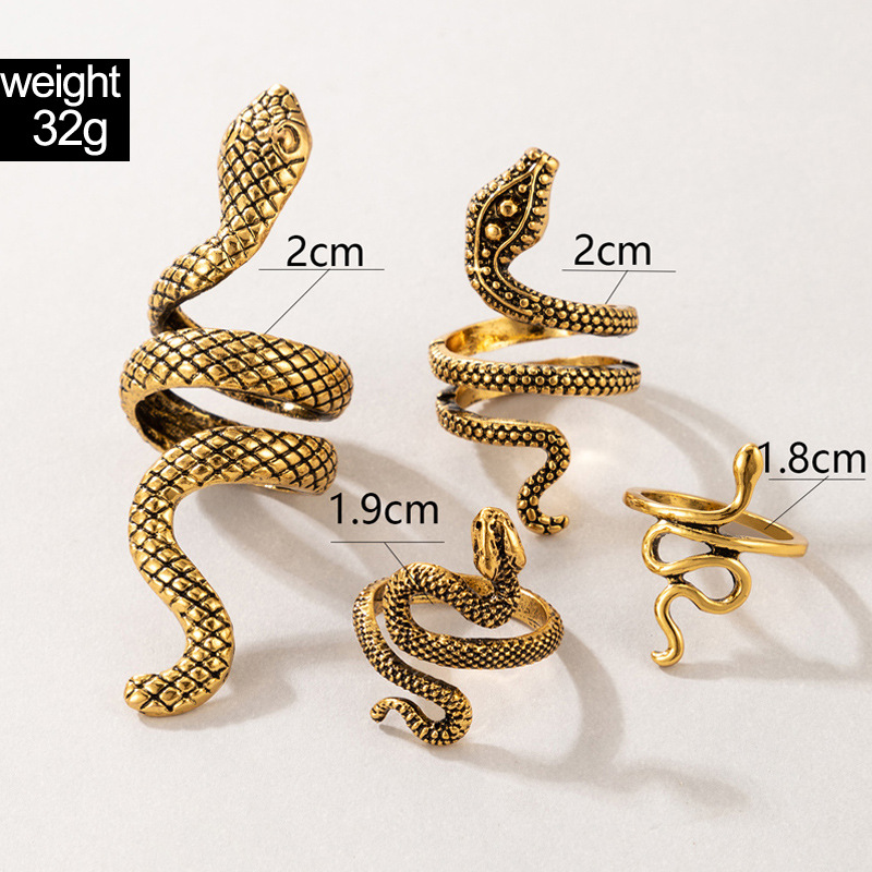 Punk w kształcie węża zestaw p – Vintage Punk Knuckle Rings Set recenzja i cena