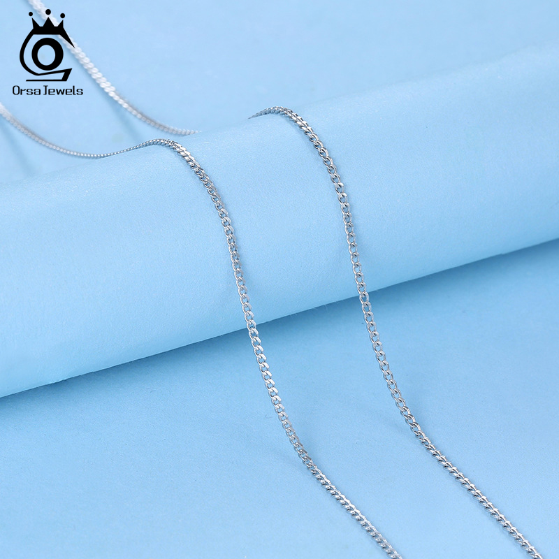 ORSA JEWELS włoski 925 srebro  – 925 Sterling Silver Chain Necklace Men recenzja i cena
