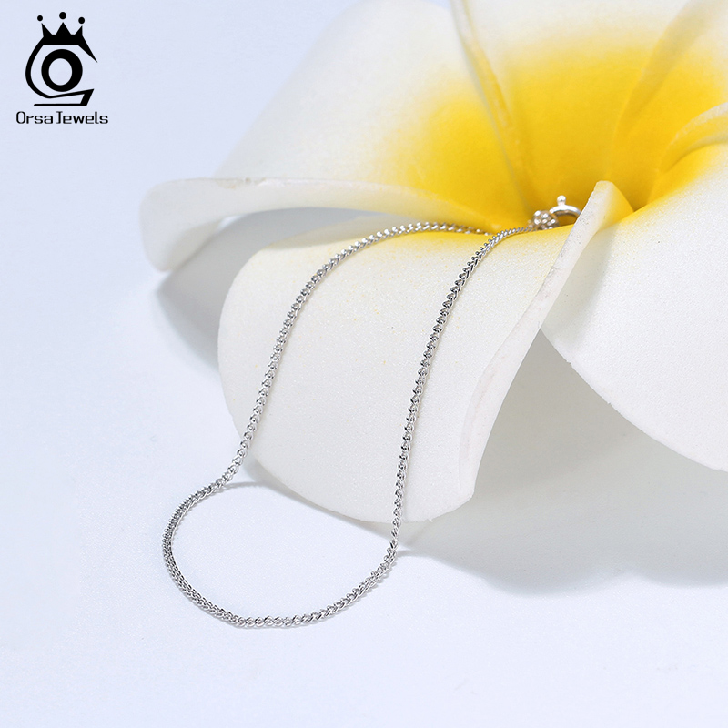 ORSA JEWELS włoski 925 srebro  – 925 Sterling Silver Chain Necklace Men recenzja i cena