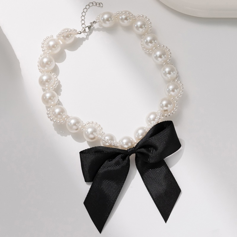 Naszyjnik choker z sztucznych  – Pearl Choker Necklace Vintage recenzja i cena