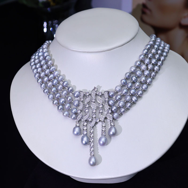 Naszyjnik z pereł słodkowodnyc – Pearl Choker Necklace Vintage recenzja i cena