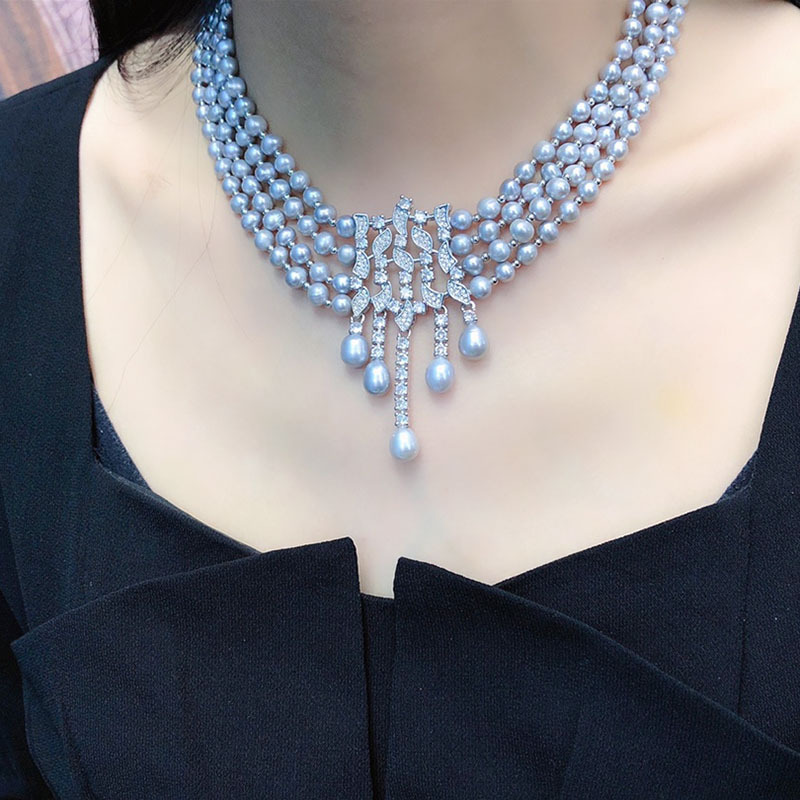 Naszyjnik z pereł słodkowodnyc – Pearl Choker Necklace Vintage recenzja i cena
