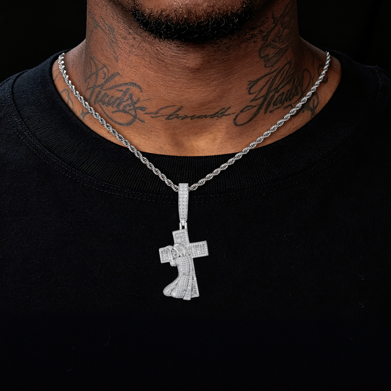 TUHE Nowy Krzyż Jezusa Srebro  – 925 Sterling Silver Chain Necklace Men recenzja i cena