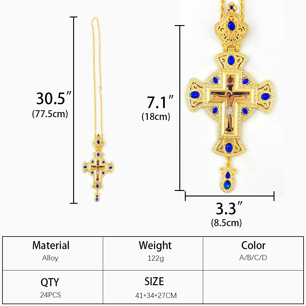 Tradycyjny bizantyjski krzyż p – Cross Pendant Necklace Gold recenzja i cena