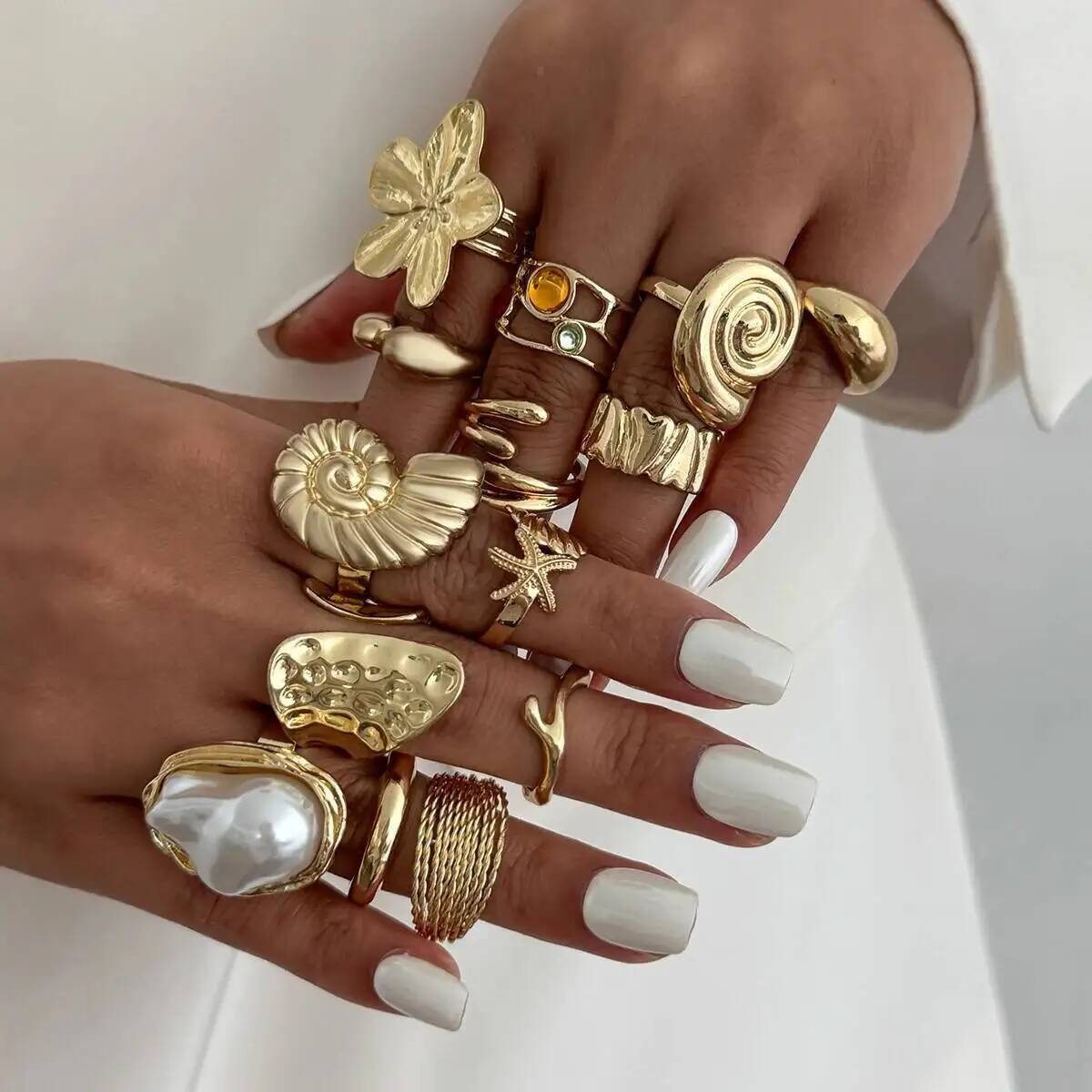 IngeSight.Z 14 szt./zestaw Pie – Vintage Punk Knuckle Rings Set recenzja i cena