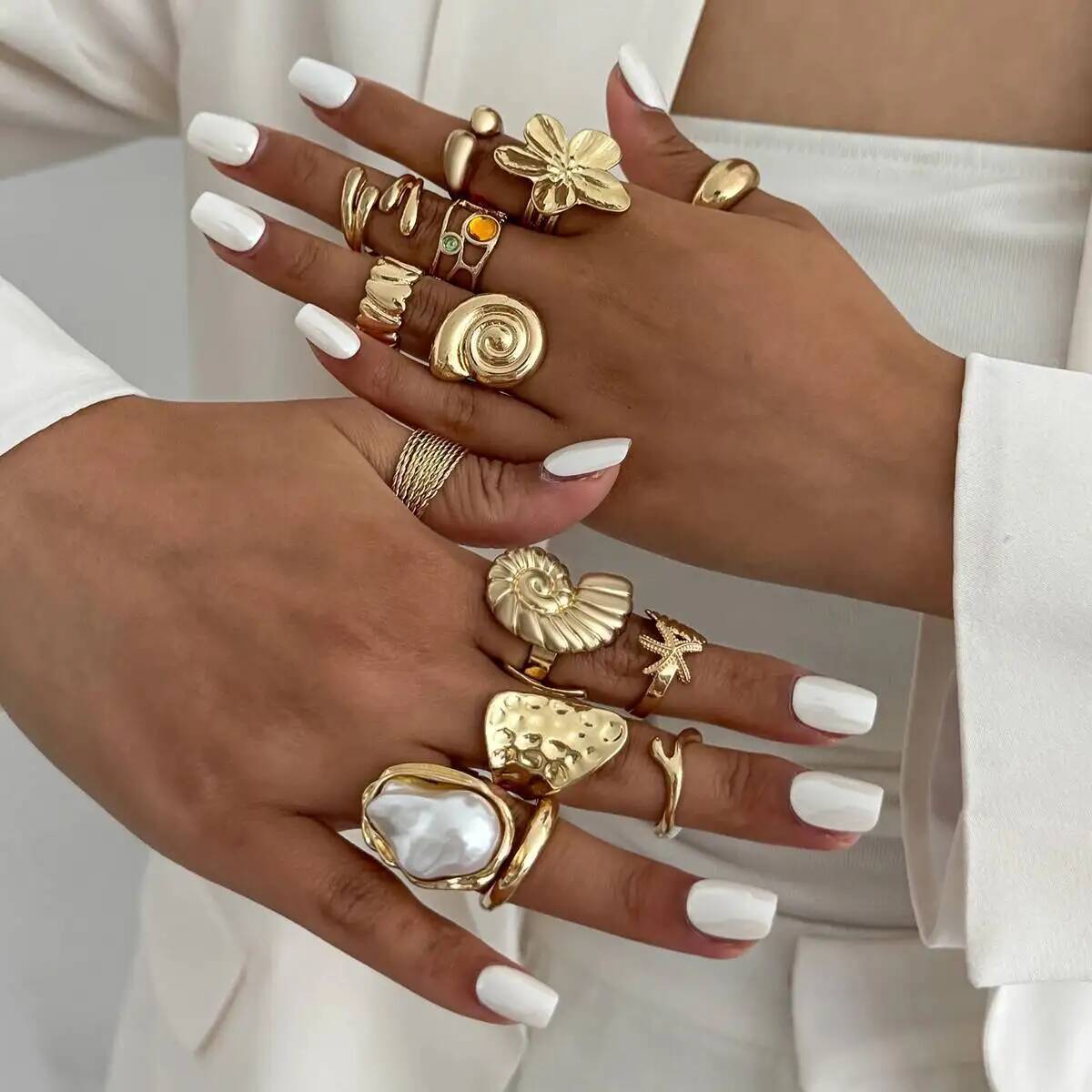 IngeSight.Z 14 szt./zestaw Pie – Vintage Punk Knuckle Rings Set recenzja i cena