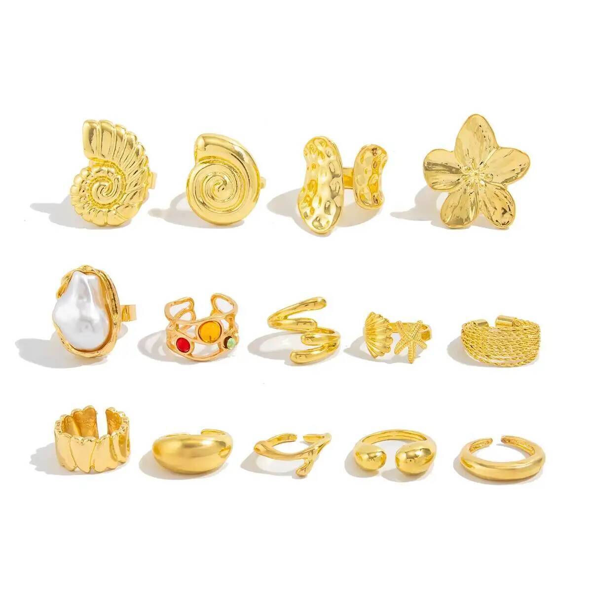IngeSight.Z 14 szt./zestaw Pie – Vintage Punk Knuckle Rings Set recenzja i cena
