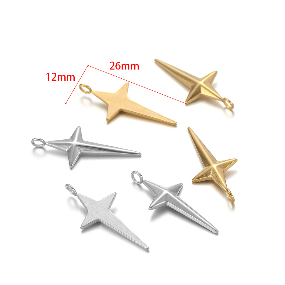 5 szt. Zawieszki ze stali nier – Cross Pendant Necklace Gold recenzja i cena