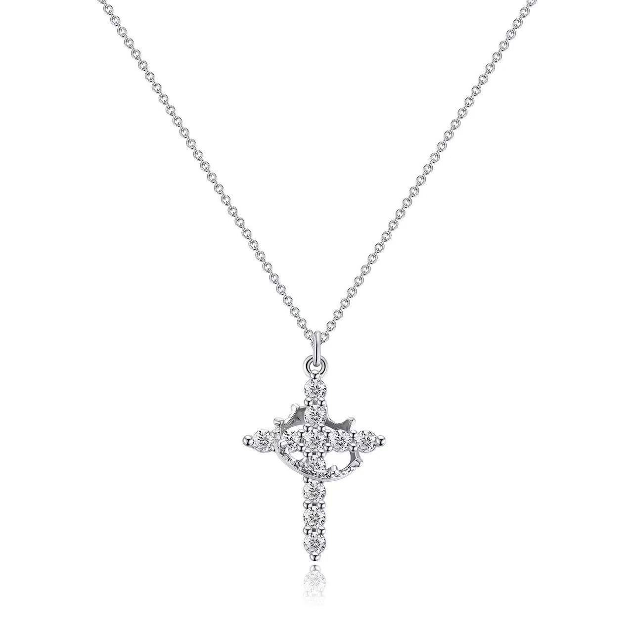 Szczęśliwy Obrotowy Naszyjnik  – Cross Pendant Necklace Gold recenzja i cena