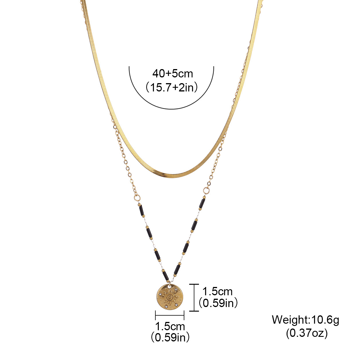 Naszyjnik warstwowy Boho z mot – Layered Pendant Necklace Aesthetic recenzja i cena