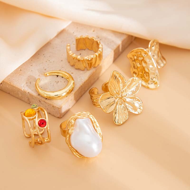 6 sztuk/zestaw Vintage Metalow – Vintage Punk Knuckle Rings Set recenzja i cena