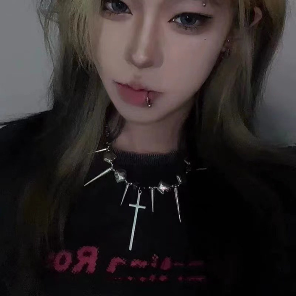 Naszyjnik Y2K Subkultura z kol – Goth Punk Spike Choker recenzja i cena