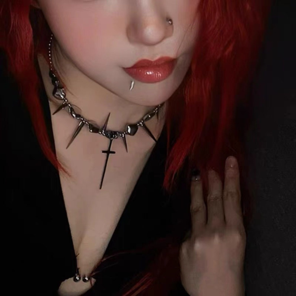 Naszyjnik Y2K Subkultura z kol – Goth Punk Spike Choker recenzja i cena