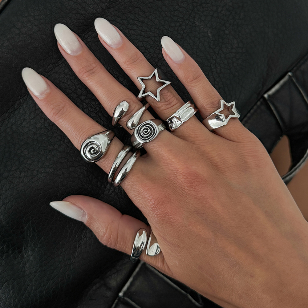 Ingemark 8 szt./zestaw Gotycki – Vintage Punk Knuckle Rings Set recenzja i cena