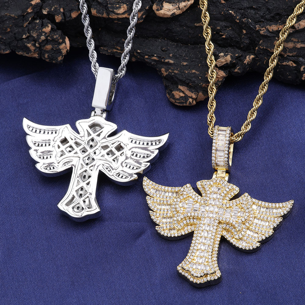 Hip Hop Full Diamond 18k pozła – Cross Pendant Necklace Gold recenzja i cena