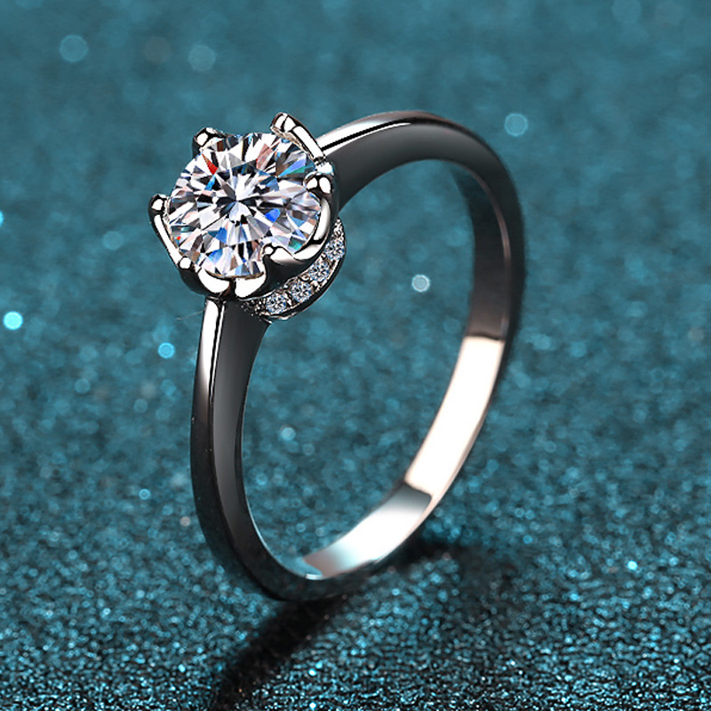 Wykwintny pierścionek z platyn – Moissanite Engagement Ring 1 Carat recenzja i cena