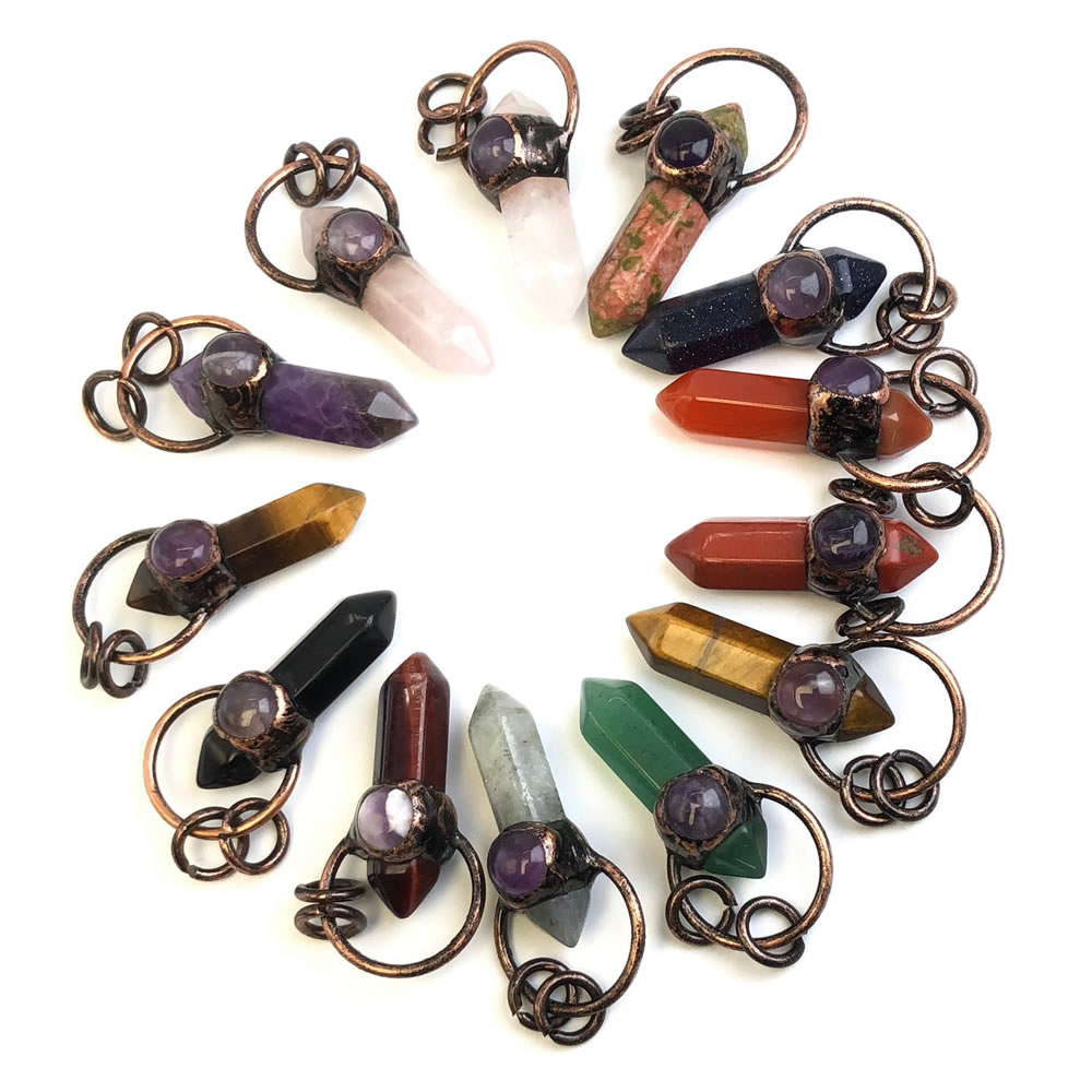 Naturalne kamienne zawieszki z – Crystal Pendant Necklace Natural Stone recenzja i cena